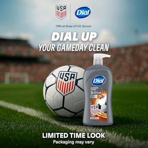 Dial Men 3in1 Body, Hair and Face Wash, Ultimate Clean, 32 Fl Oz