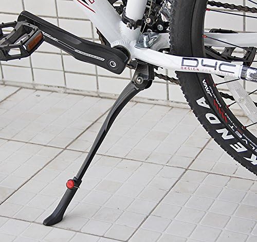 BlueSunshine Center Mount Bicycle Kickstand Adjustable Aluminum Alloy Bike Stand Fits For 24-28 Inch Bicycles (Black)