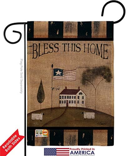 Welcome Bless This Home Burlap Garden Flags Pack Country Living Primitive Farm Western Barn American Rustic Cowboy Rural Ranch USA Vintage Applique