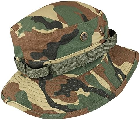 Armycrew Ripstop Tear Resistant Cotton Jungle Boonie Cap with Chin Strap