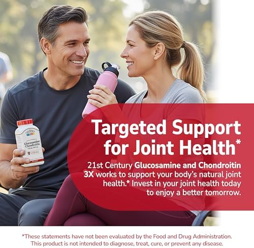 21st Century Glucosamine Chondroitin Triple Strength 750mg/600mg, 150ct | Triple-Strength Glucosamine 750 mg & Chondroitin 600 mg, Joint Health