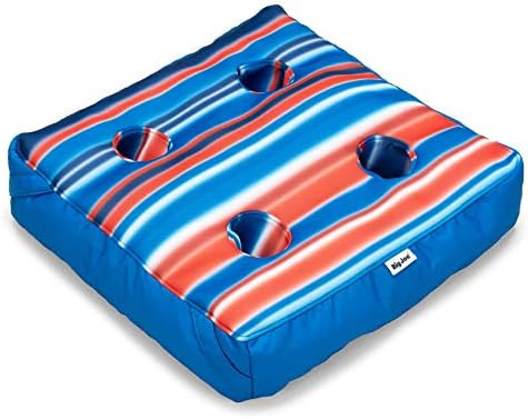 Big Joe Captain's Caddie No Inflation Needed Pool Float Drink Holder, Blurred Americana Double Sided Mesh, 2ft