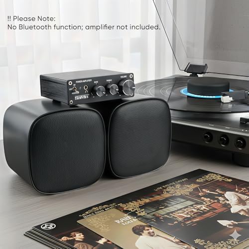 Saiyin Passive Bookshelf Speakers, Needs Amplifier or Receiver to Operate | for Home Theater Surround Sound System