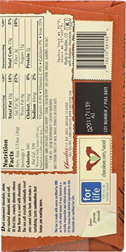 Chocolove Almonds and Sea Salt in Dark Chocolate, 3.2 oz