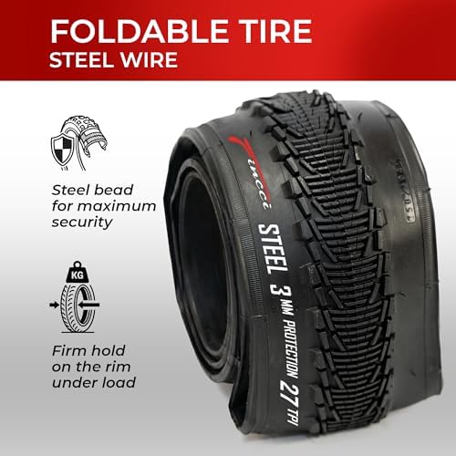 Pair 26 x 1.95 Mountain Bike Tires - Foldable 53-559 with 3mm Anti Puncture