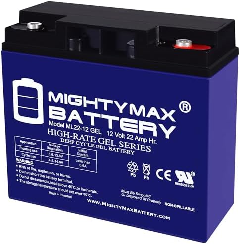 Mighty Max Battery 12V 22AH GEL Battery Replacement for GE Security 60-781 - 4 Pack