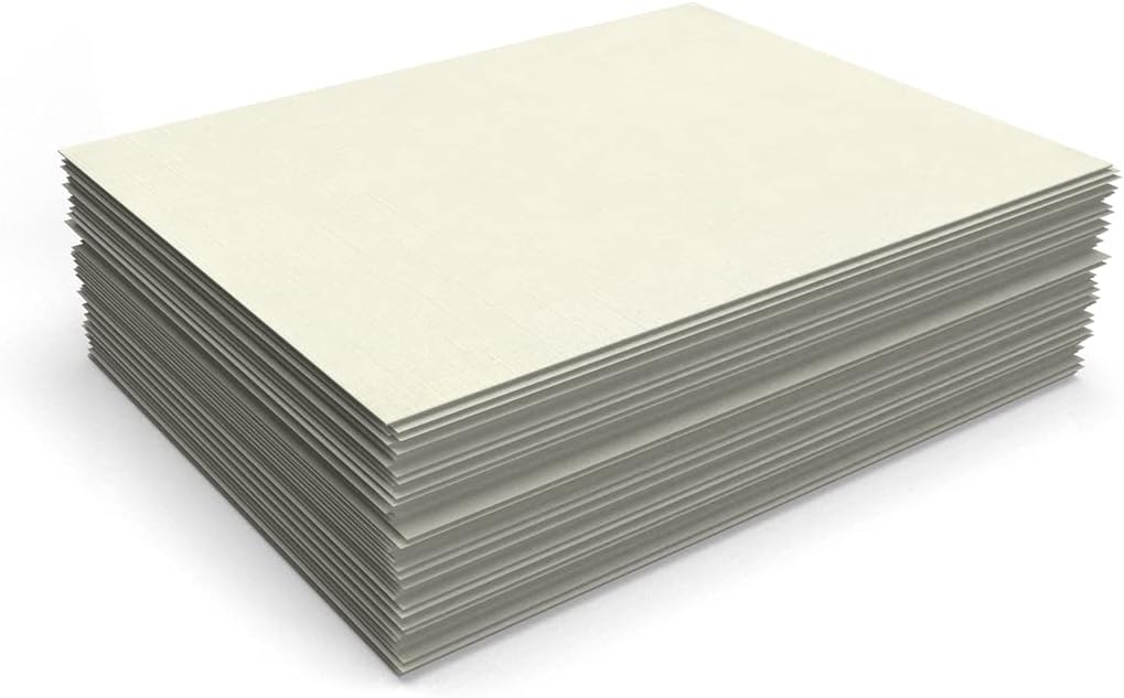 LUXPaper 8.5" x 11" Linen Paper | Letter Size | White Linen | 24lb. Paper Weight (60lb. Text) | 50 Qty