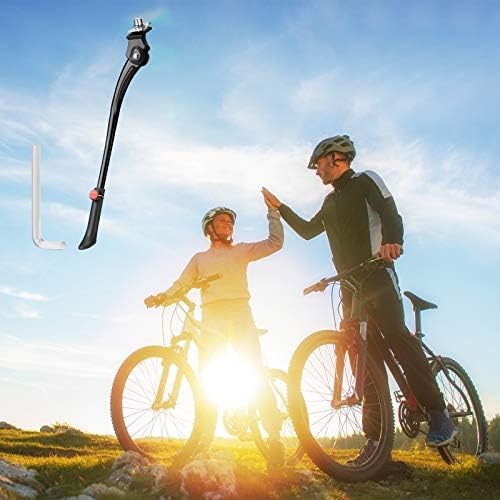 Boao Cycling Side Kickstand Adjustable Bicycle Support Stand Aluminum Alloy Bike Support Stand with 8 mm Hexagon Wrench for 24, 26