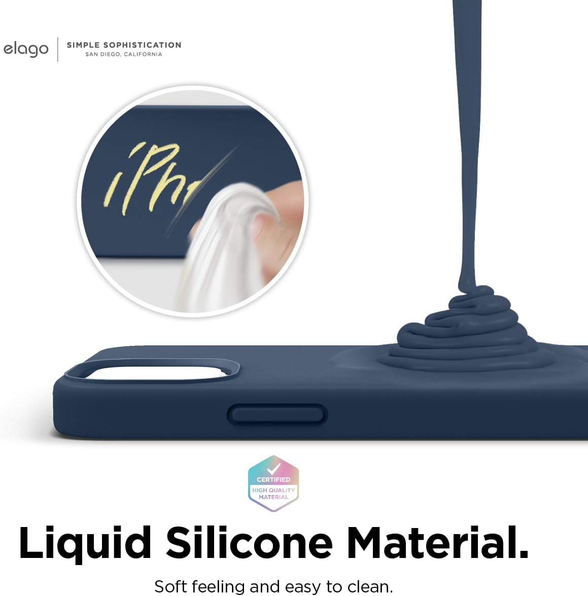 elago Premium Liquid Silicone Case for iPhone 12 Mini Lavender