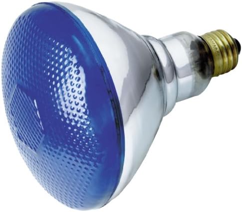 Satco S4424 100 Watt BR38 Incandescent 120 Volt Medium Base Light Bulb, Red