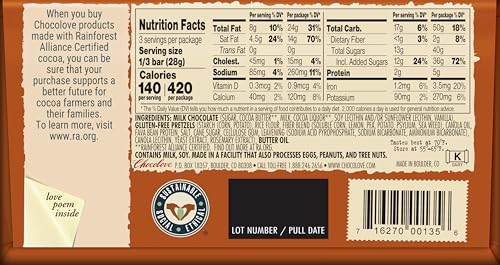 Chocolove Pretzel in Milk Chocolate, - Gluten-Free , 2.9 oz