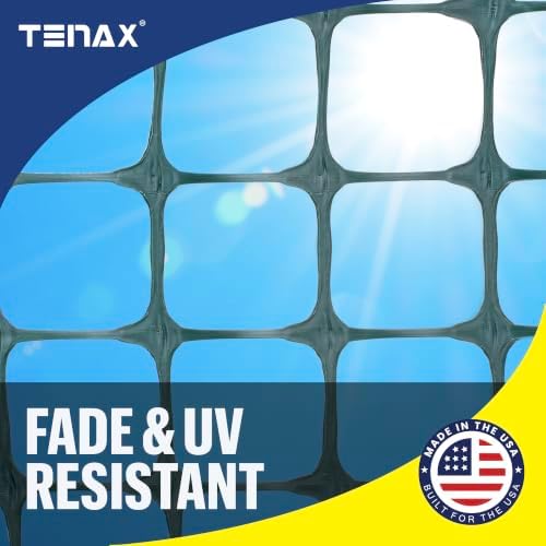 TENAX Garden Fence - Green, Durable, Lightweight - 3' x 25' - Plastic