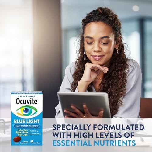 Ocuvite Blue Light Eye Vitamins Lutein & Zeaxanthin Supplement, 30 Softgels