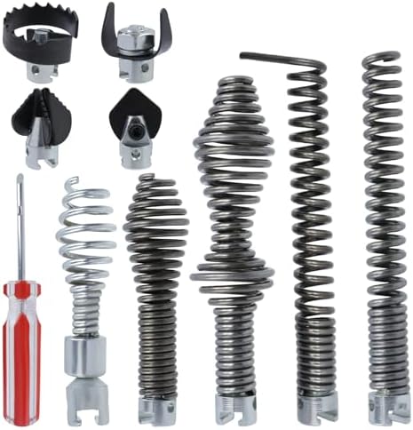 Drain Snake Drill Attachment, 10Pcs | Auger Cutter Cleaner Tips, Compatible With K-400 C-4 C-6 C-7 C-8 C-9, For 5/8 Inch Cables