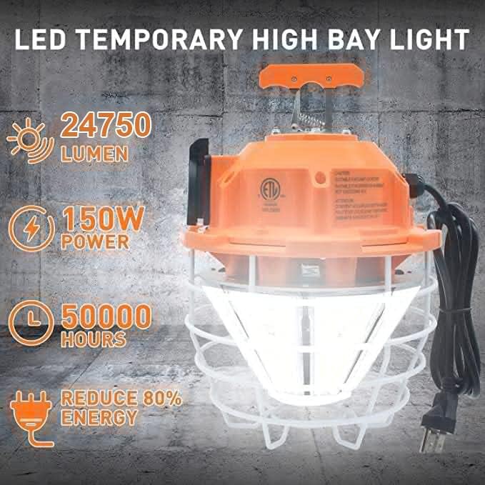 NS 150W LED Temporary Work Light, 24750LM Linkable Daylight White 5