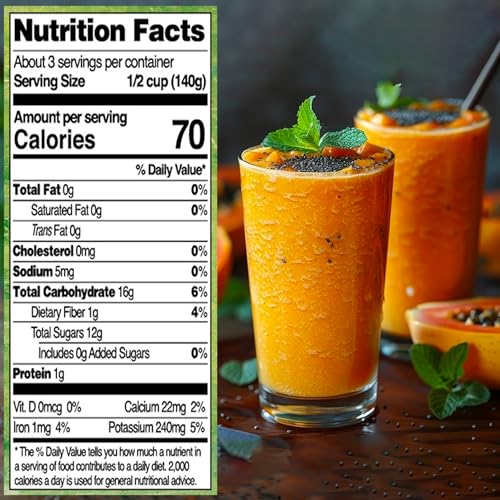 Native Forest Organic Papaya Chunks in Fruit Juice - 14 Ounce (Pack of 6) | Canned Organic Papaya Fruit, Non-GMO, Vegan