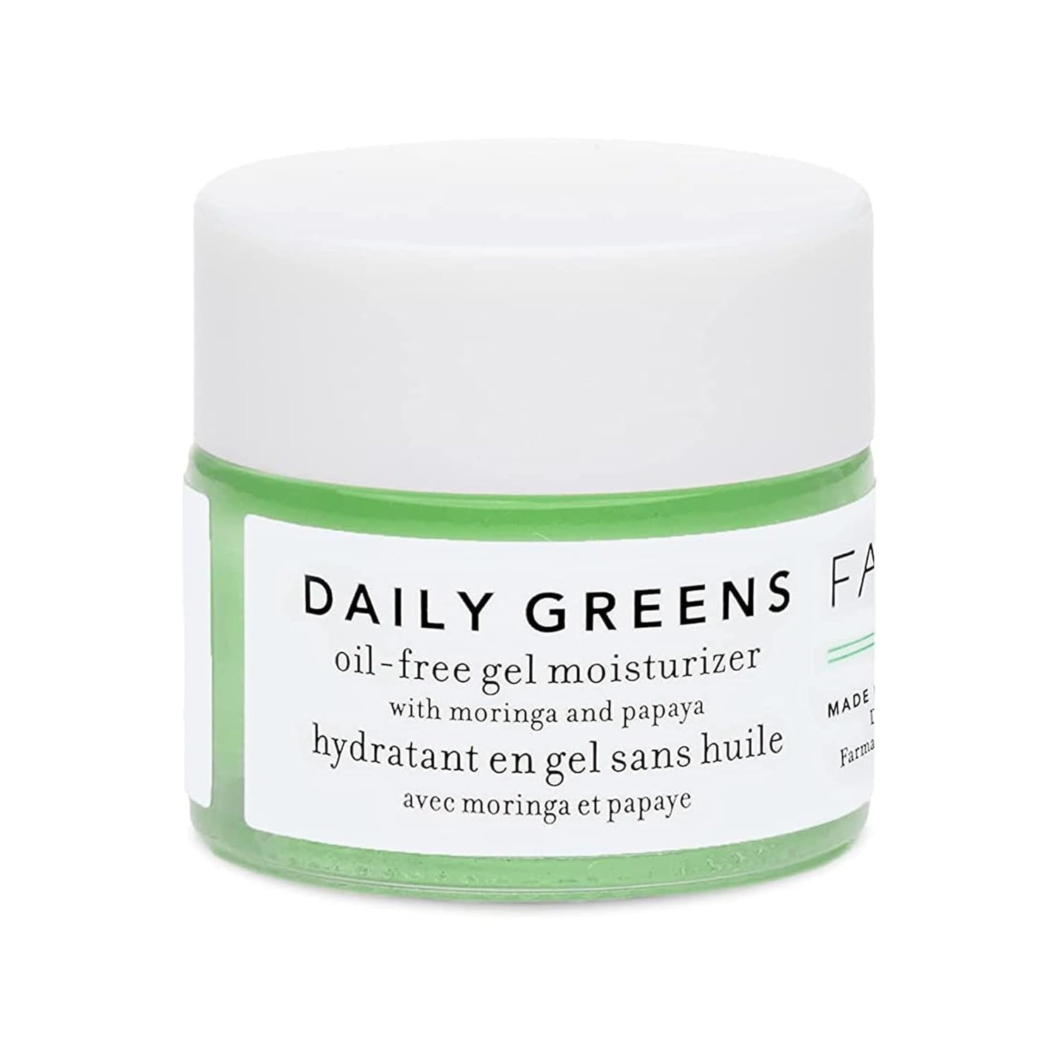 Farmacy Daily Greens Oil Free Face Moisturizer - Gel Moisturizer for Oily Skin with Polyglutamic + Hyaluronic Acid - Light Facial Moisturizer to