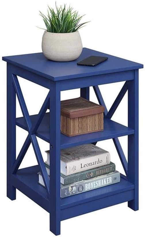Convenience Concepts Oxford End Table 15.75" - Modern Living Room Table with Storage Shelves, Transitional Nightstand Side Table for Home Decor and Display, Espresso