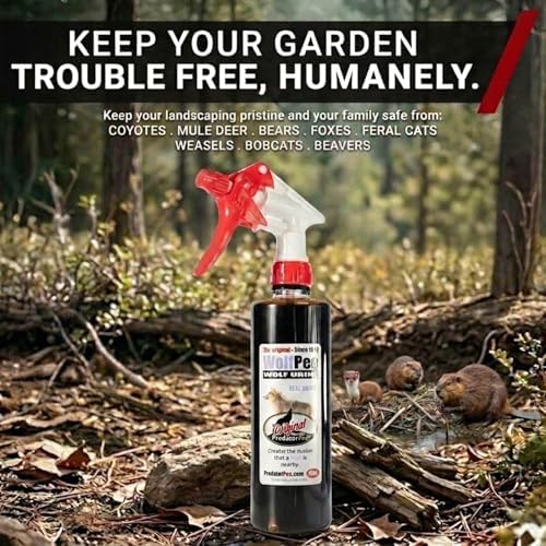 PredatorPee 100% Wolf Urine Natural Predator Scent Outdoor Yard Garden