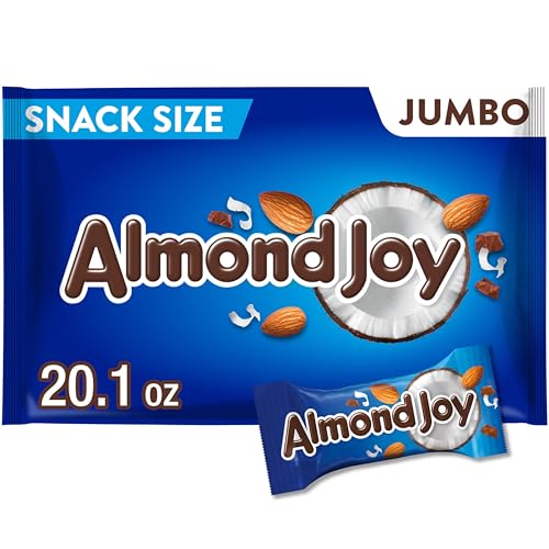 ALMOND JOY Coconut and Almond Chocolate Snack Size, Candy Bars, 0.6 oz (8 Count)