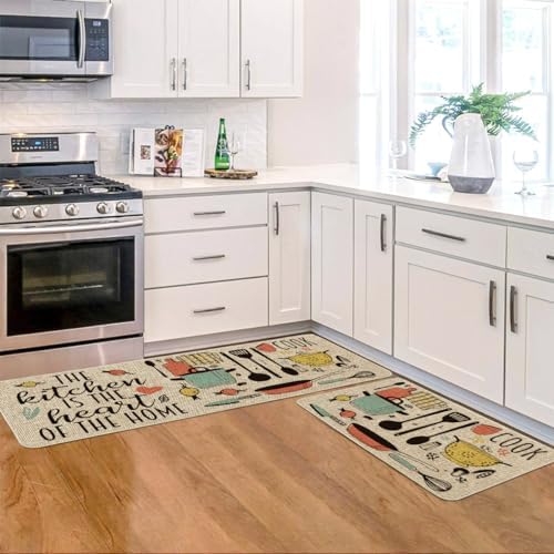 Artoid Mode The Kitchen is The Heart of The Home Kitchen Mats Set of 2