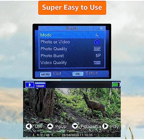 GardePro A3S Trail Camera, 64MP Photo, 1296P HD Video with Sound