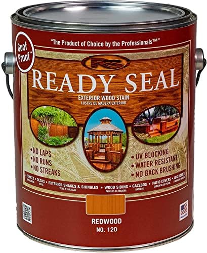 Ready Seal Stain & Sealer for Wood, Outdoor Deck and Fence - All-in-One Exterior Wood Stain and Waterproofing Sealant – Easy to Apply, No Back Brushing Needed, with UV Protection - 1 Gallon, Pecan