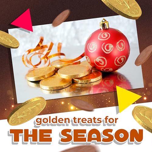 Gold Chocolate Coins, Individually Wrapped Candy, 1 Lb Bag