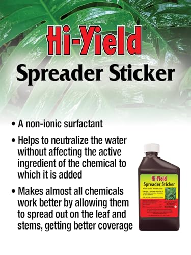 Hi-Yield (31062) Spreader Sticker, 16 oz | Polysiloxane spreader sticker - Improves pesticide adhesion & rainfastness on plant surfaces