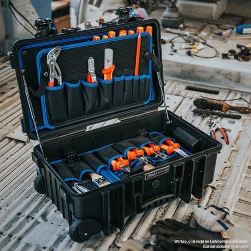 B&W International Jumbo 6700 Outdoor Tool Case with Pocket Tool Boards, Black