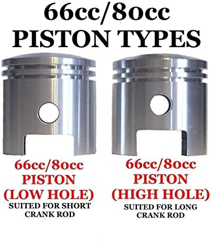 2 Stroke PK80 High Hole Piston Kit 47MM- for Longer Connecting Rod - 80cc/66cc Gas Motorized Bicycle