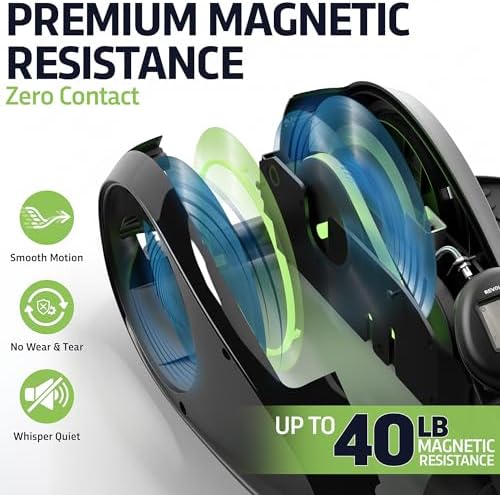 DeskCycle Under Desk Elliptical Machine up to 40 lbs Magnetic Resistance Foot Pedaler, Ultra-Smooth & Silent Seated Leg Exerciser