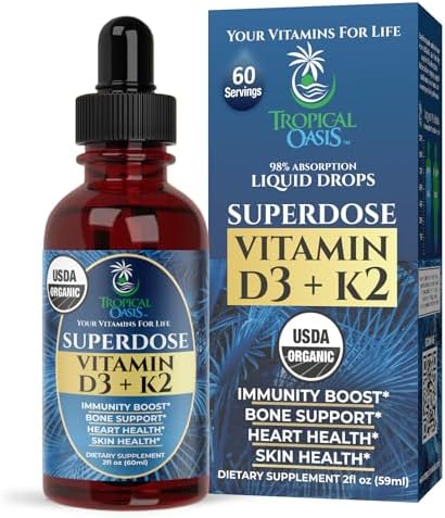 Tropical Oasis Adult Liquid Multivitamin -Liquid Multi-Vitamin and Mineral Supplement with 125 Total Nutrients Including; 85 Vitamins & Minerals, 23 Amino Acids, and 18 Herbs - 16 fl oz, 32 serv