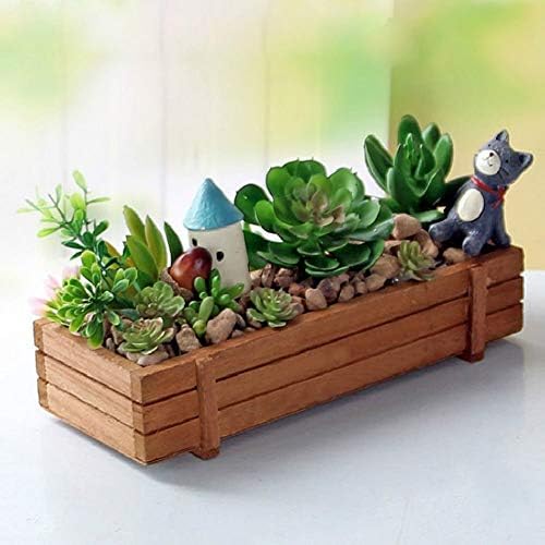 Wooden Plant Seeds Box, 2 Colors Randomly Indoor Outdoor Windowsill Kitchen Garden/Flower Planter Trough (3Pcs)