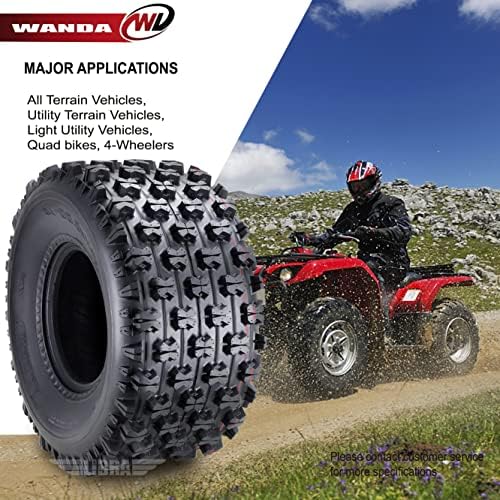 WANDA Sport ATV Tires Set 21x8-9 Front & 22x10-10 Rear /4PR GNCC Race Tires | Designed for Grand National Cross Country Series Race
