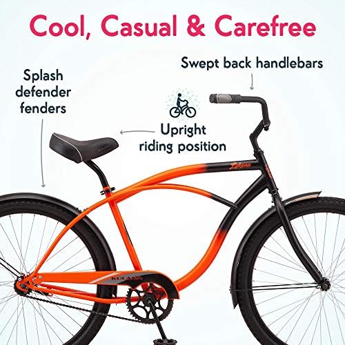 Kulana Lakona Shore, Tide or Wave Cruiser Bike, 20, 24 or 26 Inch Bike for Adults and Youth, 7 or Single Speed Beach Cruiser Bicycle