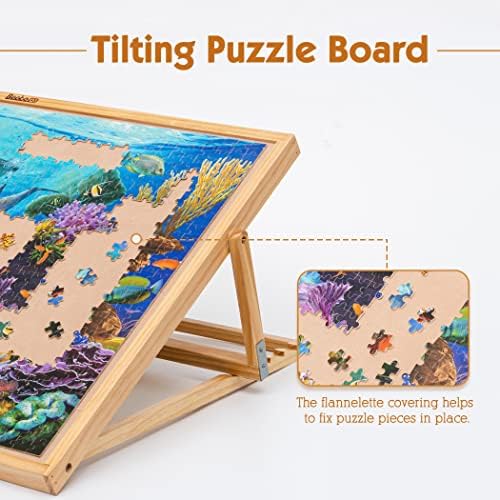 Becko US 1000 Piece Tilting Puzzle Board, Adjustable Puzzle Table