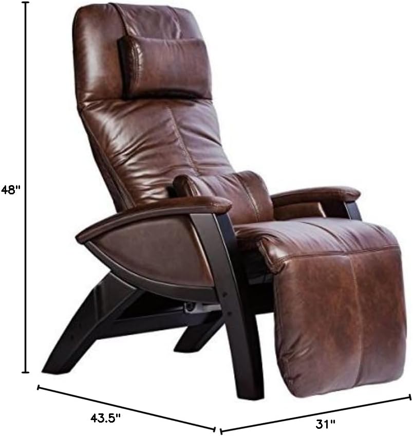 Svago ZGR Plus Zero Gravity Chair (SV395) Vibration Massage Power Recline Memory Foam Pillow Heat Therapy (Chestnut/Black)