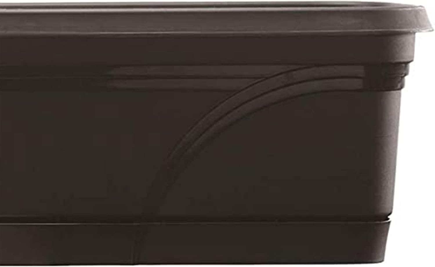 Southern Patio Rectangular Garden Box Planters, Black, 36 x 8 Inch, 2 Pack