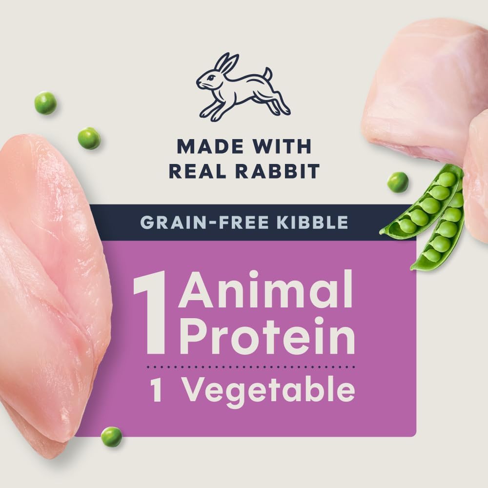 Instinct Limited Ingredient Diet Dry Cat Food, Real Rabbit, 4.5 lb. Bag | Single animal protein and vegetable recipe, raw-coated kibble, farm-raised rabbit, gentle on sensitive stomachs