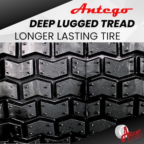 Antego 15x6.00-6 Lawn Mower Tire & Wheel Assembly ATW-001 4 Ply, Set of 2 | ATW-001, 4 Ply