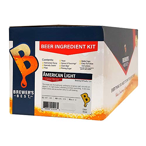 Brewer's Best - 1018 - Home Brew Beer Ingredient Kit (5 Gallon), (American Light) Yellow