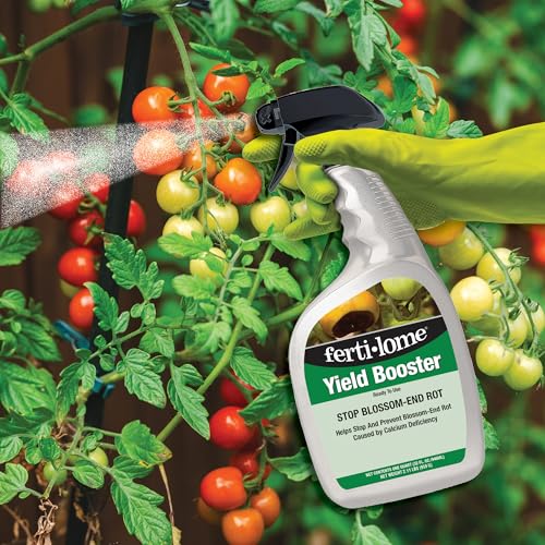 Fertilome (10607) Yield Booster Calcium Blossom End Rot Spray, 16 oz | Calcium foliar spray - Stops blossom end rot & helps set fruit on tomatoes - Vegetable gardeners