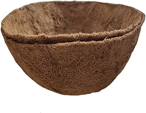 16 Inch Coco Liner for Planters, 2PCS Round Replacement Plant Basket Liner, Coco Fiber for Hanging Basket