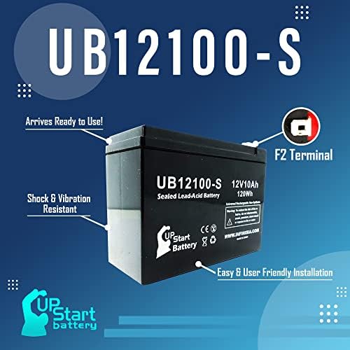 UB12100-S 12V 10Ah Replacement for Razor MX350 Dirt Rocket (Version Battery | 1-8) Replacement Universal Sealed Lead Acid Battery (10000mAh
