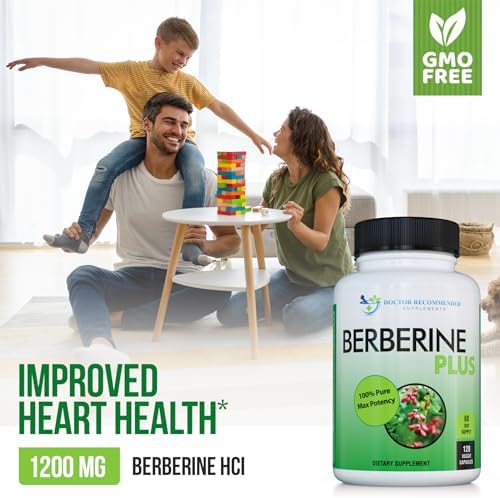 DOCTOR RECOMMENDED SUPPLEMENTS Berberine Plus 1200mg Per Serving - 120 Veggie Capsules with Royal Jelly