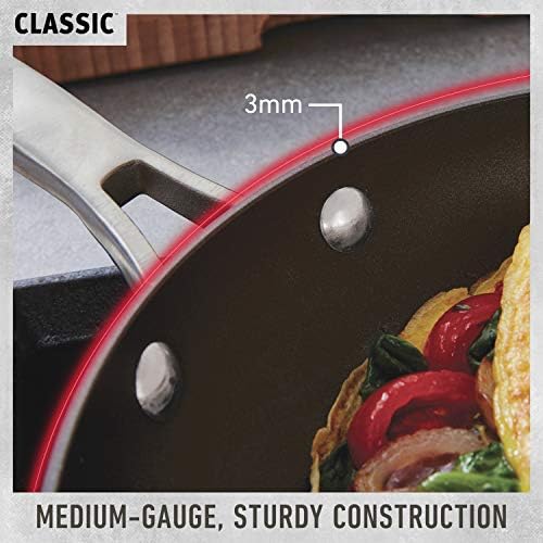 Calphalon 1943333 Classic Nonstick Sauce Pan with Cover, 3.5 quart, Grey