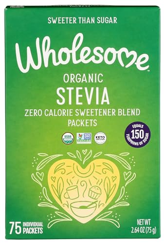 Wholesome Sweeteners Organic Stevia, 1000 Count Packets, Zero Calorie Sweetener Blend, Keto Friendly, Non GMO, Gluten Free & Vegan