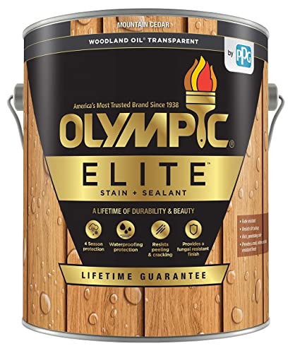 Olympic Elite 1 gal Mountain Cedar Semi-Transparent Wood Stain & Sealer