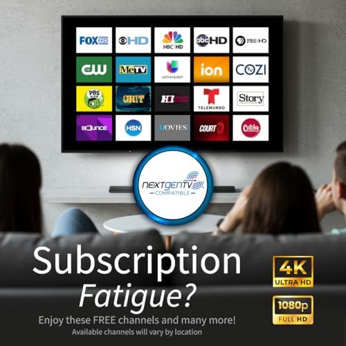 Antennas Direct ClearStream 4V Indoor Outdoor TV Antenna, UHF VHF, Multi-Directional, 70+ Mile Range, 4K 8K UHD, NEXTGEN TV – w/ 20-inch Mast (Black)